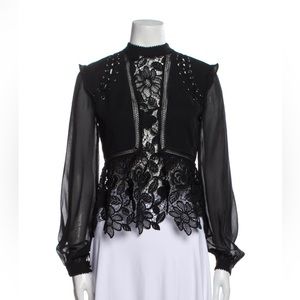 Self Portrait Mock Neck Top